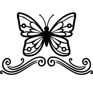 Naklejka na ścianę motyle motyl ozdobny - TenStickers