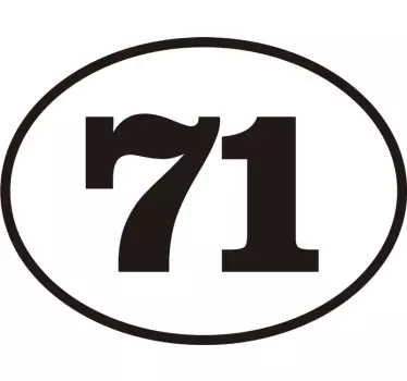 Naklejka na motocykl numer - TenStickers