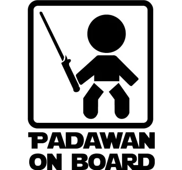 Naklejka na samochody Padawan na pokładzie - TenStickers