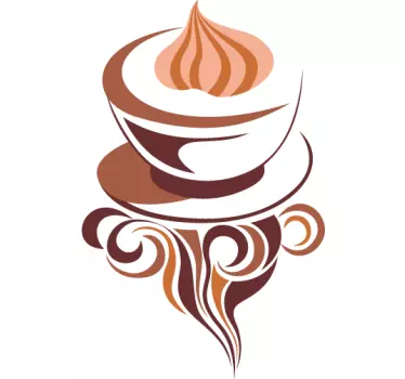 Naklejka dekoracyjna kawa cappuccino - TenStickers