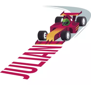 naklejka na ścianę samochody Auto wyścigowe - TenStickers