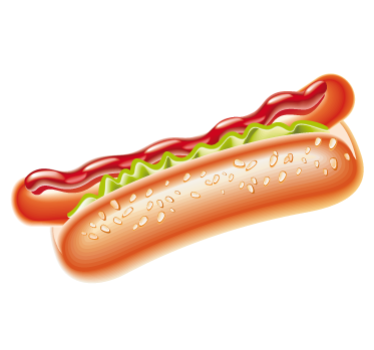 Naklejka na ścianę do kuchni hot dog z keczupem - TenStickers