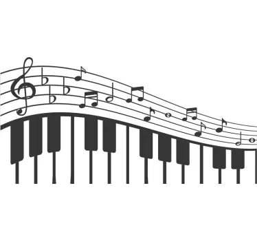Naklejka na ścianę muzyczna Dekoracyjne kolory muzyczne - TenStickers