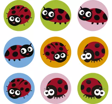 Naklejki na auto Biedronki - TenStickers