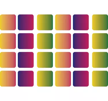 Naklejka ścienna Tęczowe kwadraty - TenStickers