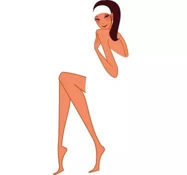 Naklejka dziewczyna w ręczniku - TenStickers