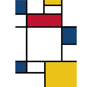 Naklejka na szybę abstrakcjonizm Piet Mondrian - TenStickers