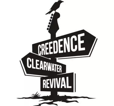 Naklejka gitara Creedence Clearwater Revival - TenStickers