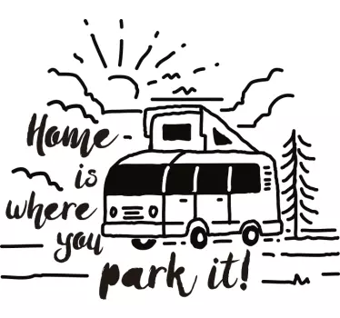 Naklejka na kampera z ilustracją - TenStickers