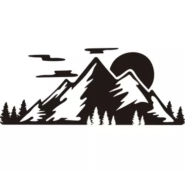 Naklejka na kampera pasmo górskie - TenStickers