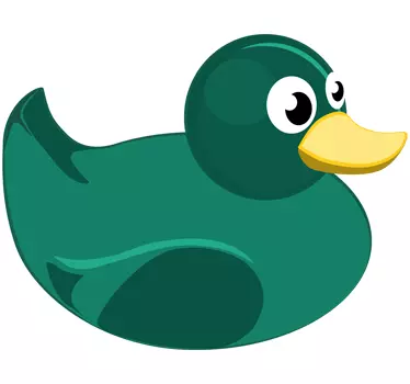 Naklejka zielona gumowa kaczka - TenStickers
