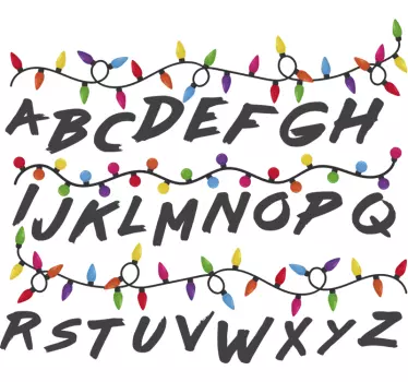 Naklejka ścienna Stranger Things alfabet - TenStickers