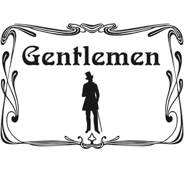 Naklejka do łazienki Gentlemen - TenStickers