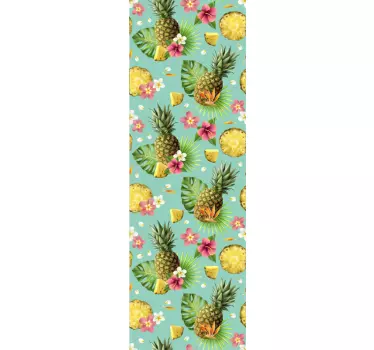 Okleina na lodówkę z owocami tropikalnymi - TenStickers