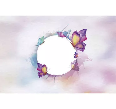 Naklejka na okno obramowanie motylami - TenStickers