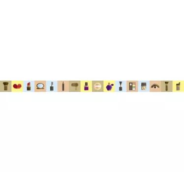 Naklejka szlaczek zestaw do makijażu - TenStickers