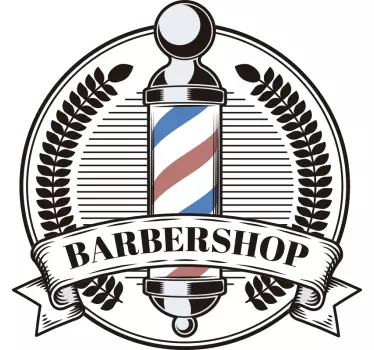 Naklejka barbershop klasyczny znak - TenStickers