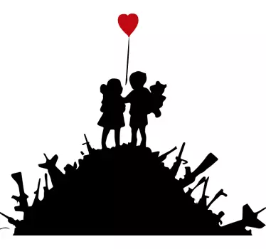 Naklejka ścienna Banksy dziecięca miłość - TenStickers