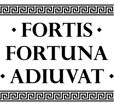 Naklejka motywacyjna Fortis Fortuna Adiuvat - TenStickers