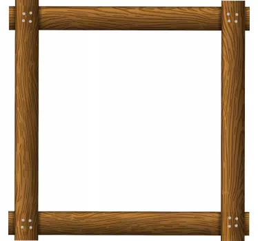 Naklejka na lustro drewniana - TenStickers
