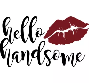 Naklejka na lustro hello handsome - TenStickers