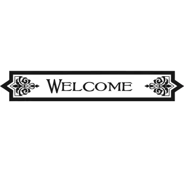 Naklejka na drzwi welcome ozdoba - TenStickers