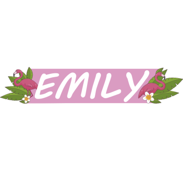 Naklejka na rower personalizowana flamingo - TenStickers