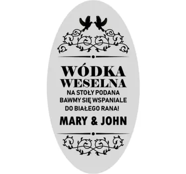 Etykieta na butelkę zabawny wierszyk - TenStickers