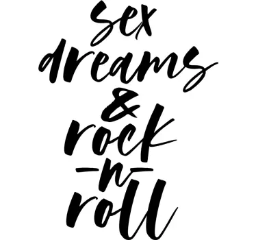 Naklejka sex dreams & rock n roll - TenStickers