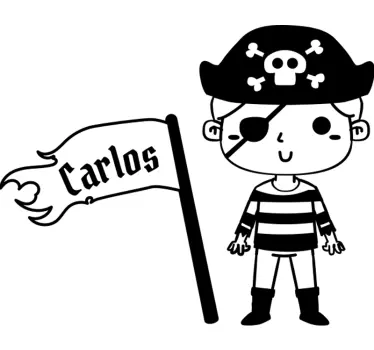 Personalizowana piracka naklejka morska - TenStickers