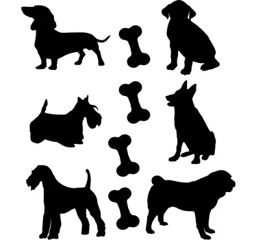 Zestaw naklejek na meble pieski i kotki - TenStickers