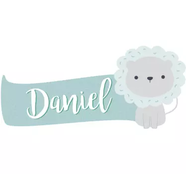 Naklejka z imieniem i lwem - TenStickers