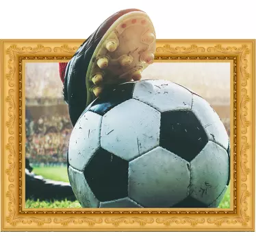 Naklejka na ścianę 3d piłka nożna - TenStickers