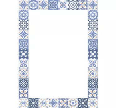 Naklejka na lustro kafelkowa ramka - TenStickers