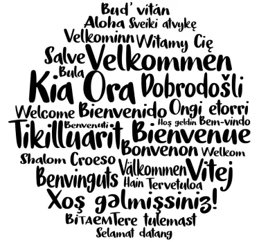 Naklejka ścienna przywitania - TenStickers