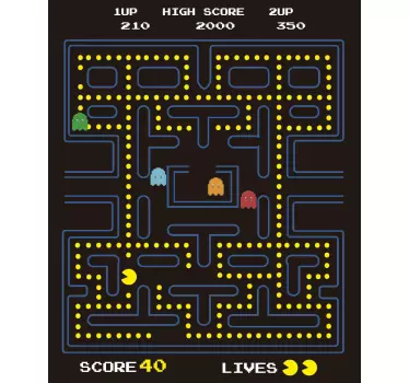 Naklejka z grą Pacman  - TenStickers