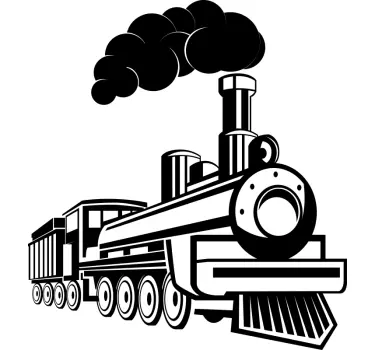 Naklejka ścienna lokomotywa parowa vintage - TenStickers