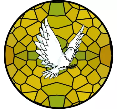 Naklejka witraż gołąb - TenStickers