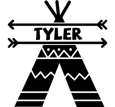 Naklejka tipi z imieniem - TenStickers