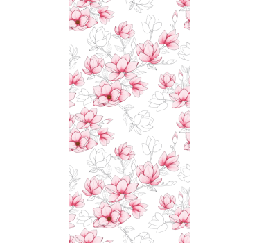 Naklejka z kwiatami magnolii jasna - TenStickers