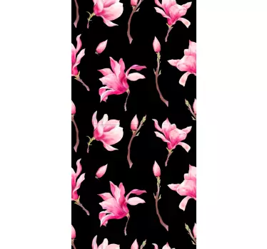Naklejka dekoracyjna kwiaty magnolii - TenStickers