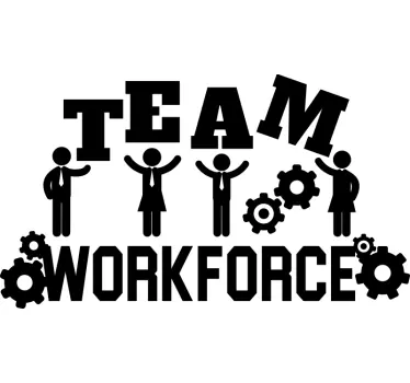 Naklejka ścienna do biura team - TenStickers