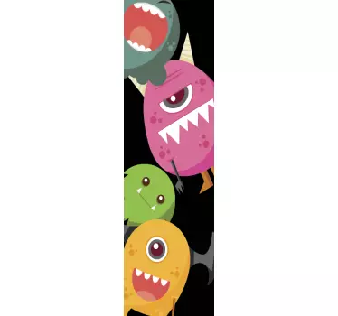 Naklejka na deskorolkę różne potworki - TenStickers