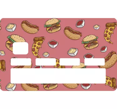 Naklejka na kartę burgery i hot dogi fast food  - TenStickers
