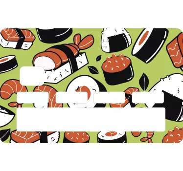 Naklejka na kartę kredytową sushi - TenStickers