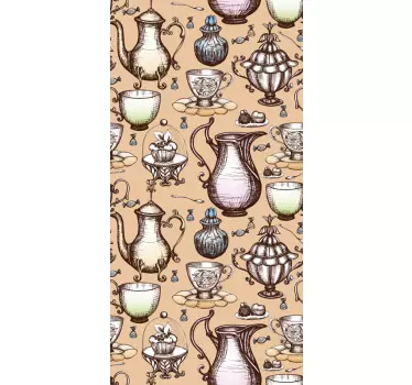 Okleina na lodówkę dzbanek do herbaty - TenStickers