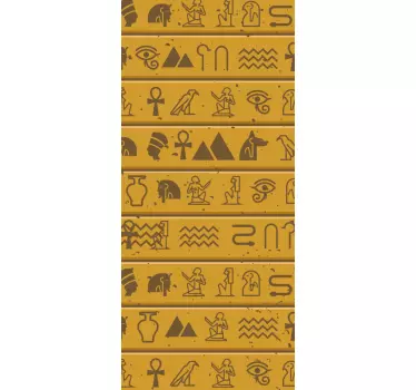 Naklejka na drzwi egipskie hieroglify - TenStickers
