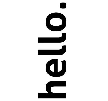 Naklejka na drzwi hello. tekst - TenStickers