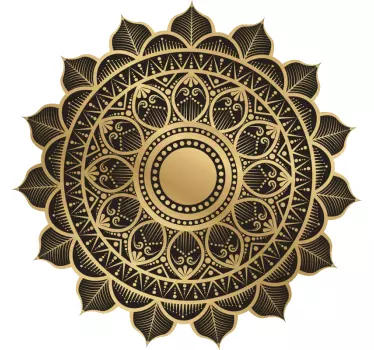Naklejka ścienna orientalna mandala pozłacana - TenStickers