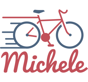 Naklejka na samochód rower z imieniem - TenStickers